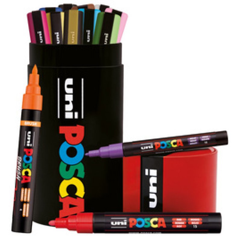 POSCA Marqueur à pigment, tube en métal de 13 pièces