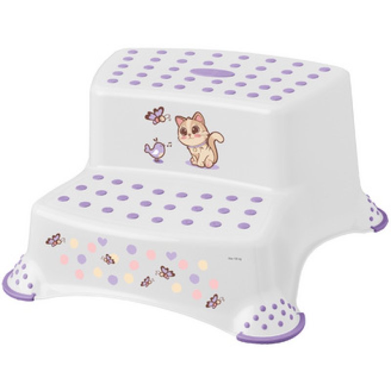 keeeper kids Marchepied "igor cats", 2 niveaux, blanc