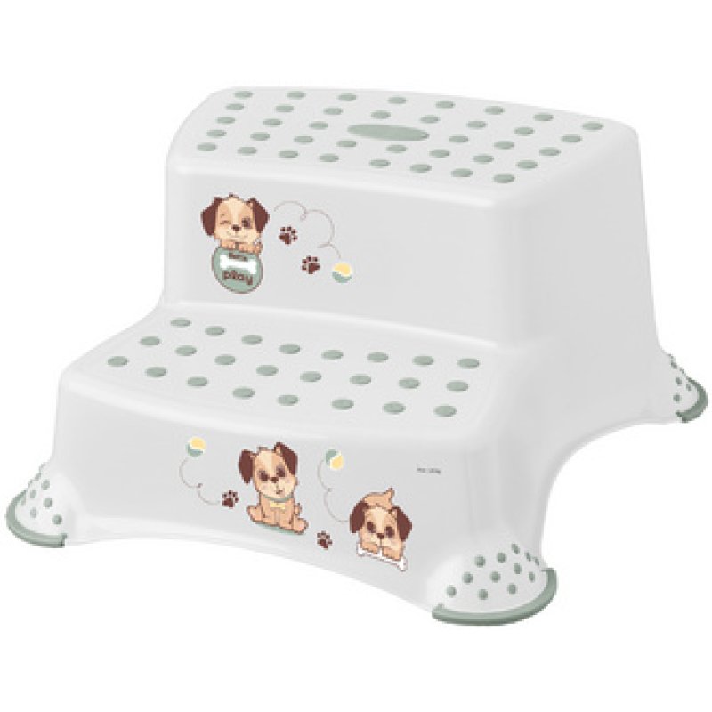 keeeper kids Marchepied "igor dogs", 2 niveaux, blanc