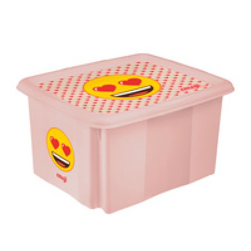 keeeper Boîte de rangement "karolina emoji hearts", 45 L