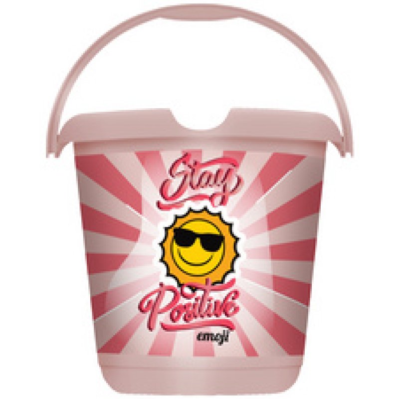 keeeper Seau à motif "ilvie emoji best day", rond, 10 litres