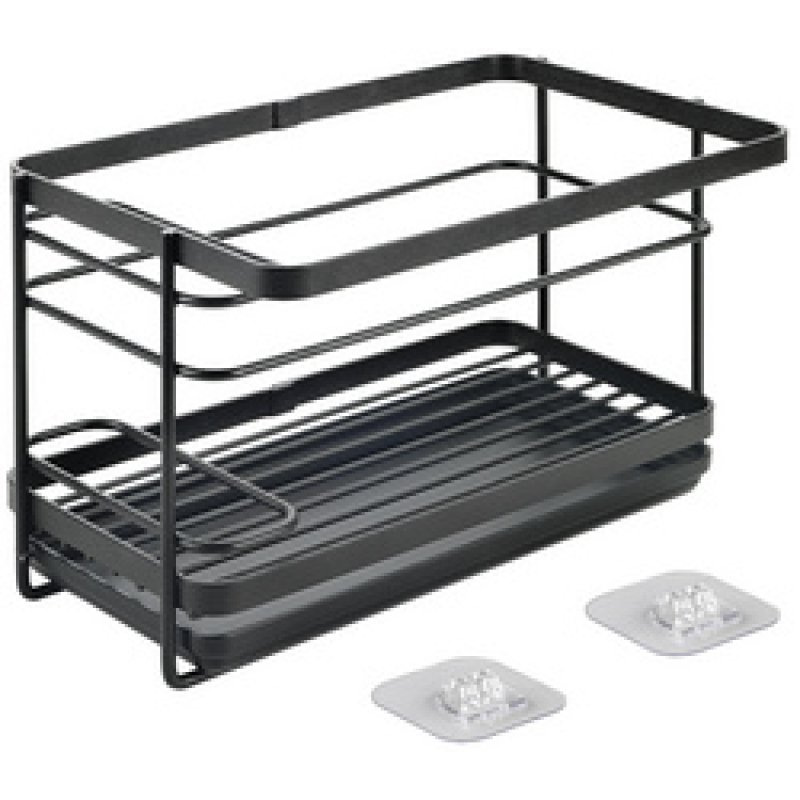 metaltex Rangemment pour évier U-Fix Tokyo LAVA, noir mat