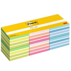 Post-It OCPPX6 Carré Bleu, Vert, Orange, Rose 450 feuilles Auto-adhésif