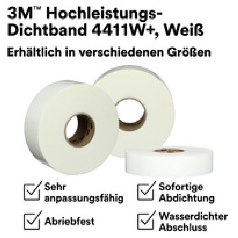 3M Ruban d'étanchéité haute performance 4411W , 50 mm x 33 m
