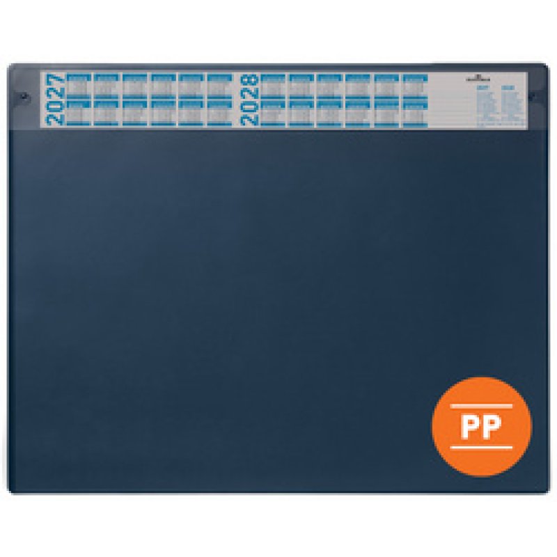 DURABLE Sous-main avec calendrier, PP, noir