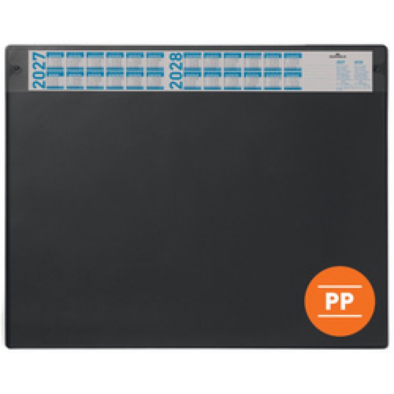 DURABLE Sous-main avec calendrier, PP, bleu foncé