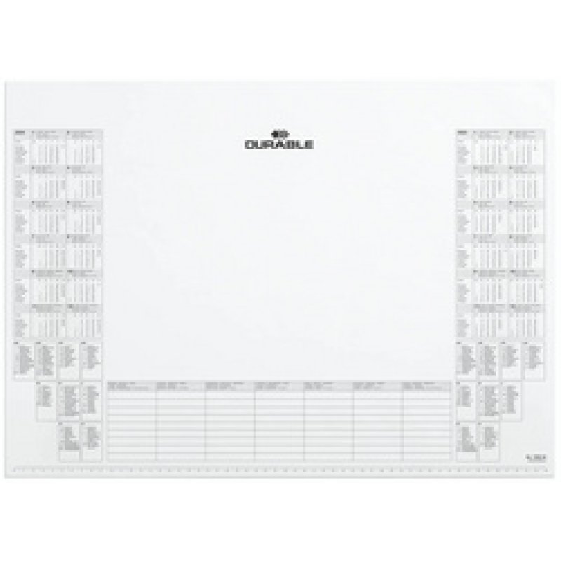 DURABLE Sous-main avec bloc calendrier, PP, noir
