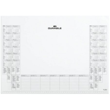 DURABLE Sous-main avec bloc calendrier, PP, noir