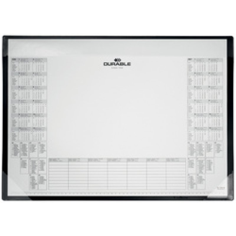 DURABLE Sous-main avec bloc calendrier, PP, noir