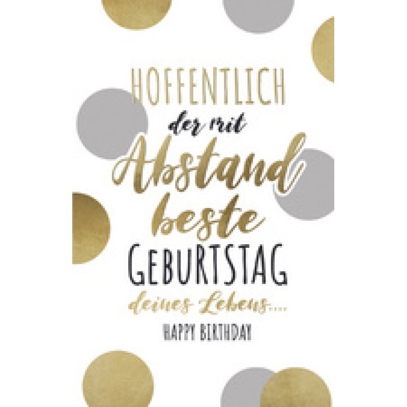 SUSY CARD Geburtstagskarte Glitzer "Happy"