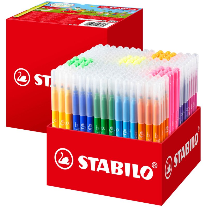 STABILO Feutre Trio A-Z, Maxi schoolpack de 240 pièces