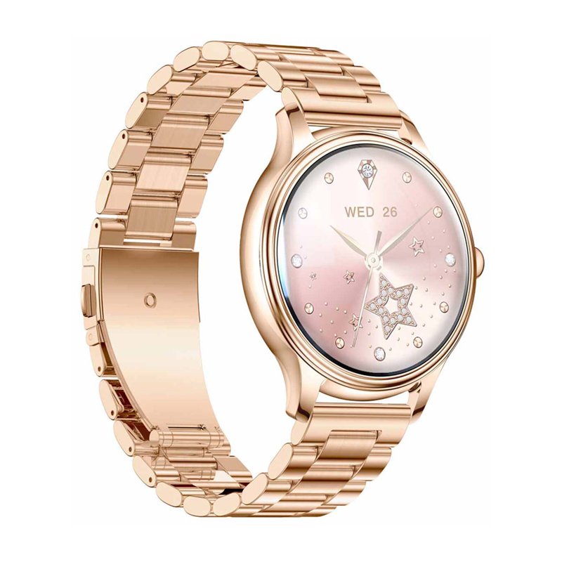 Smart Watch COLMI L28 (Gold Gold steel strap)