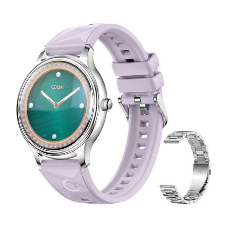 Smart Watch COLMI L28 (Silver-purple silver steel strap)