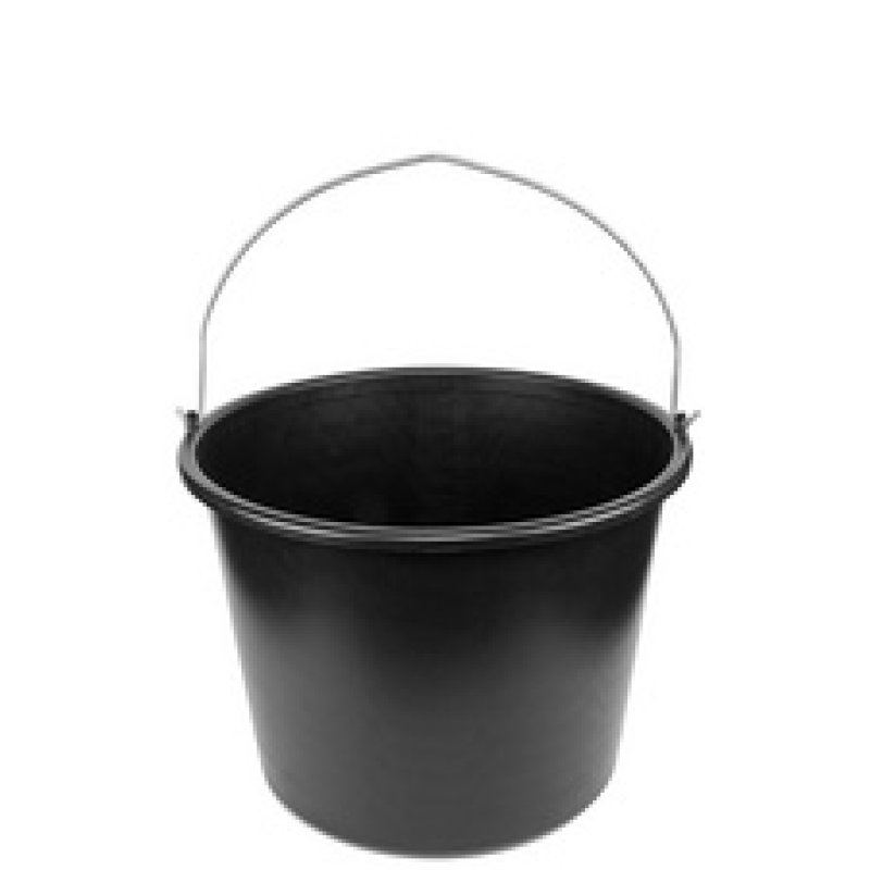 Bradas Seau, 20 litres, PVC, noir