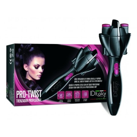 ID Italian IDEPROTWIST brosse soufflante et fer à lisser Noir, Rose