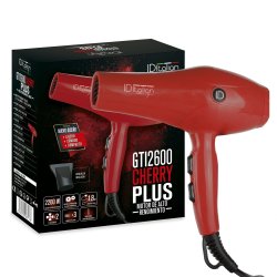 ID Italian Design GTI 2600 Hair Dryer with Diffuser and High-Precision Nozzle 2200W Rojo