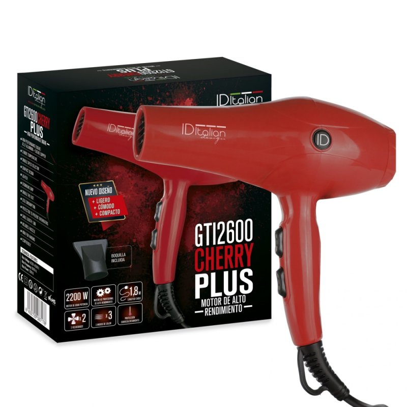 Italian Design GTI 2600 Cherry Plus sèche-cheveux 2200 W Rouge