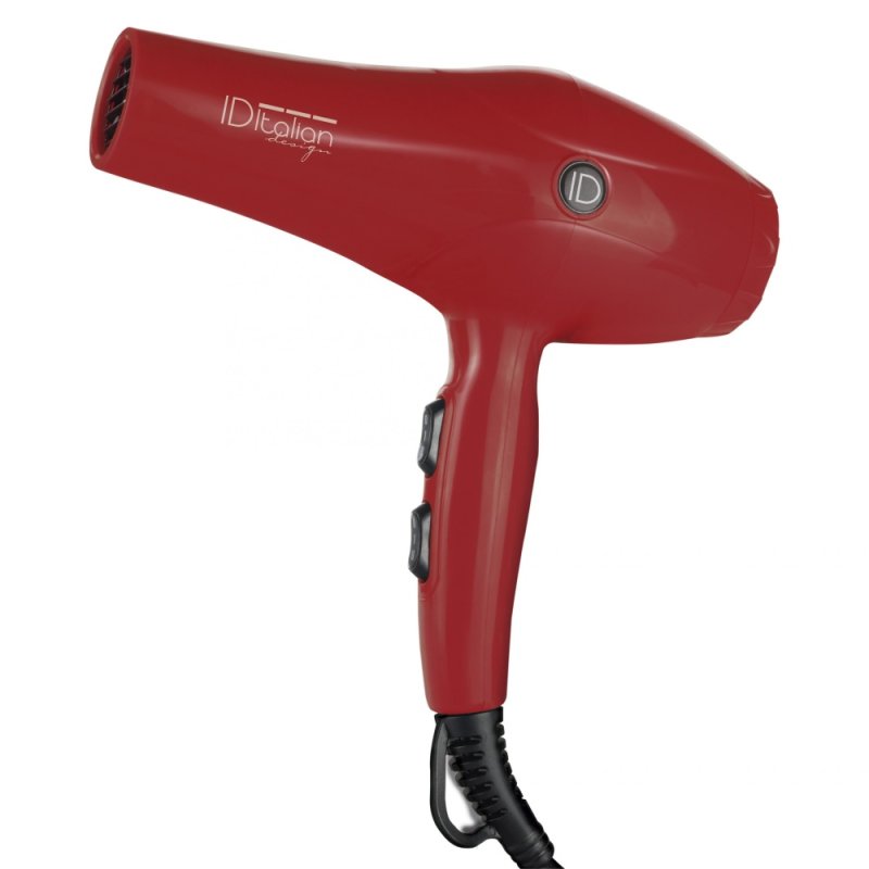 ID Italian Design GTI 2600 Hair Dryer with Diffuser and High-Precision Nozzle 2200W Rojo