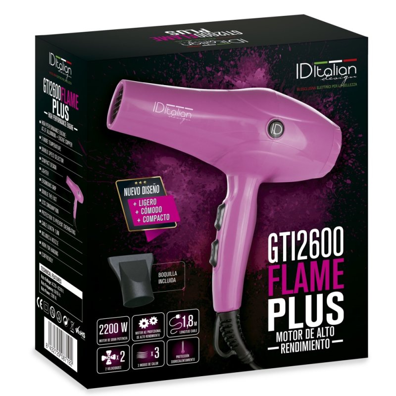 Italian Design GTI 2600 Flame Plus hair dryer 2200 W Purple