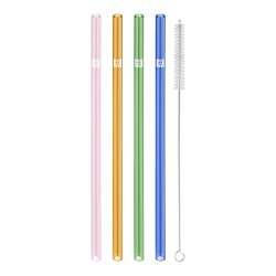 Zwilling - Sorrento Coloured Glass Straws - Set of 4