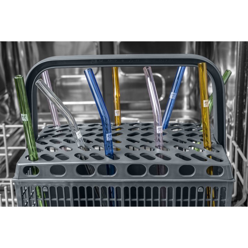 Zwilling - Sorrento Coloured Glass Straws - Set of 4