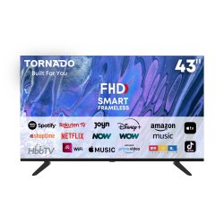 TORNADO 43ES4301X TV 109,2 cm (43") Full HD Smart TV Wifi Noir 200 cd/m²