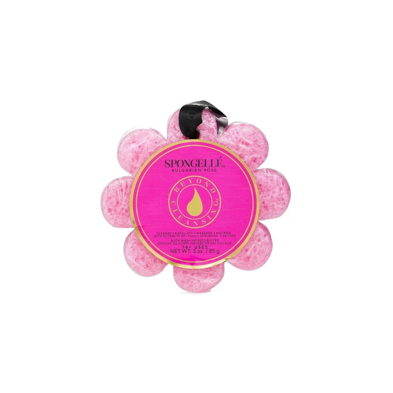 Spongelle Wild Flower Soap Sponge Bulgarian Rose Pink 85g