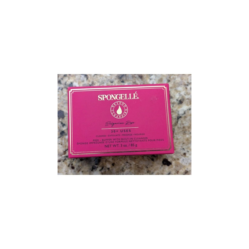 Spongelle Bulgarian Rose 30 Uses Pedi Buffer Cleanser 3 Oz