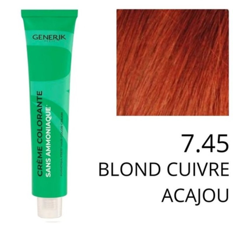 Generik Ammoniafree Hair Color 745 Copper Mahogany Blonde