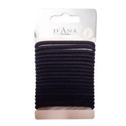 Dana Hair Elastics Black Pack Of 18
