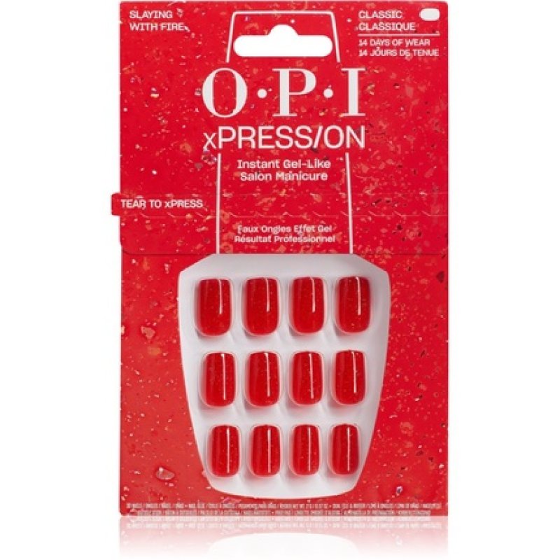 Opi Make Em Jelly Xpresson Artificial Fingernails Slaying With Fire 30 Pieces