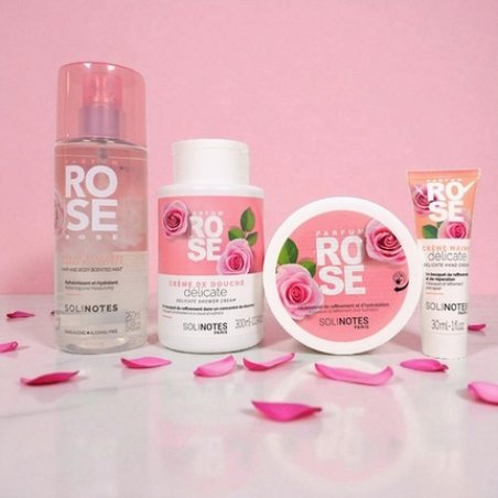 Solinotes Paris Rose Body Mist Shower Body & Hand Cream Set