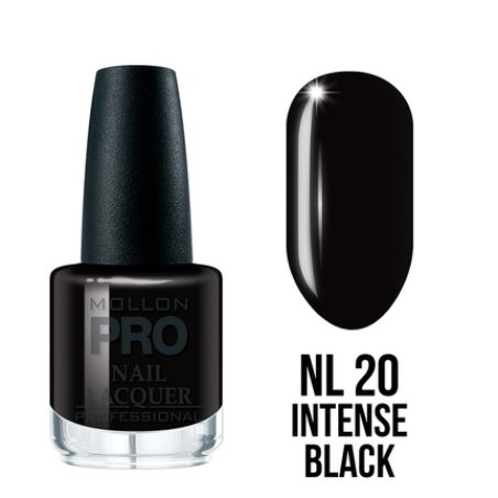 Mollon 20 Intense Black Hardening Nail Lacquer 15 Ml
