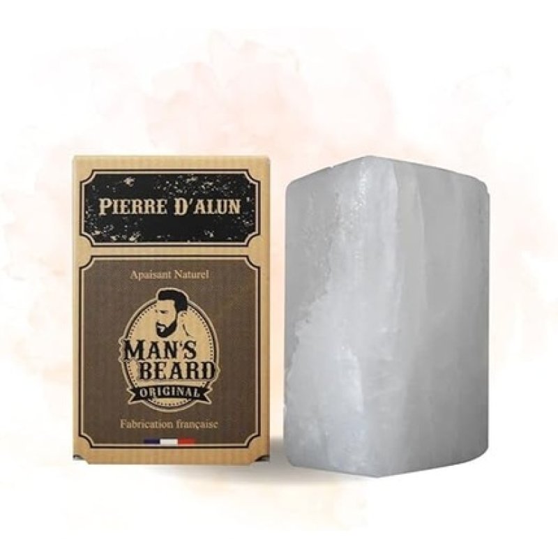 Man's Beard Real Alaunstone 75 G Block Natural Deodorant Without Aluminium Hydrochloride
