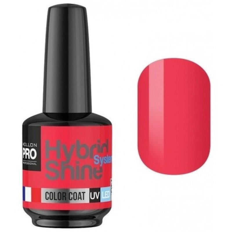 Mollon Pro Mini Semipermanent Hybrid Shine Nail Polish 8ml Coral 204