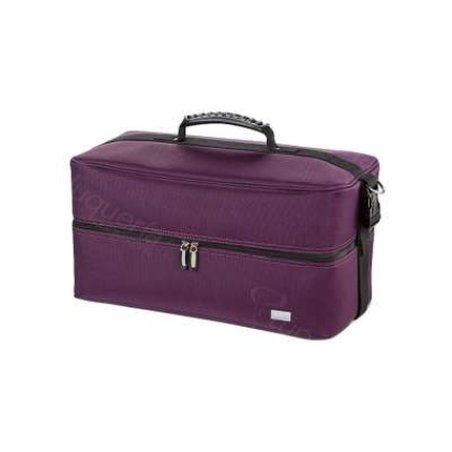 Nylon Purple Cosmetic Case With Compartments