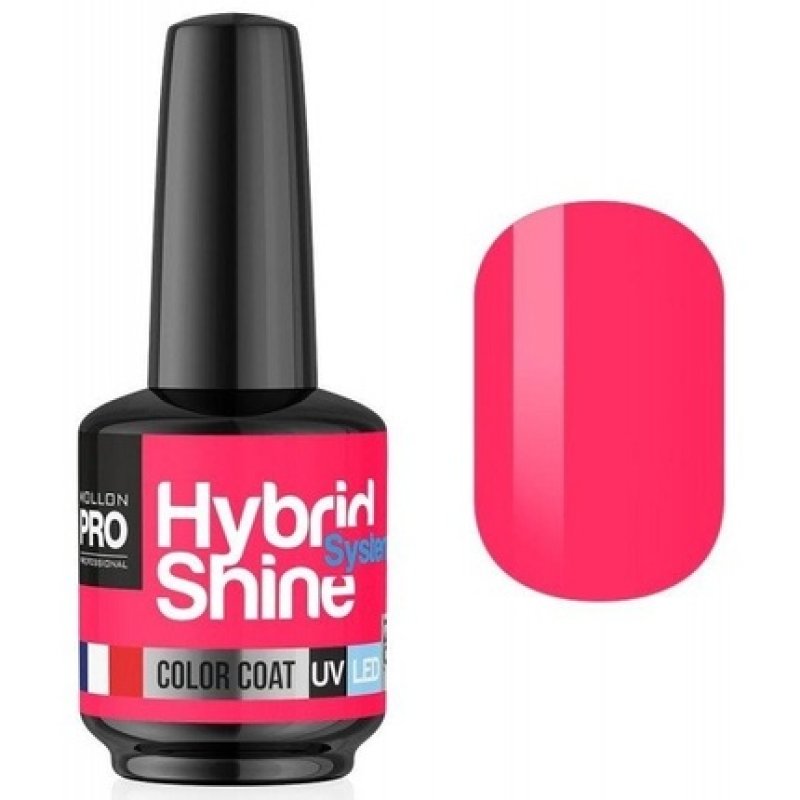 Mollon Pro Mini Semipermanent Hybrid Shine Nail Polish Raspberry 2138 8ml