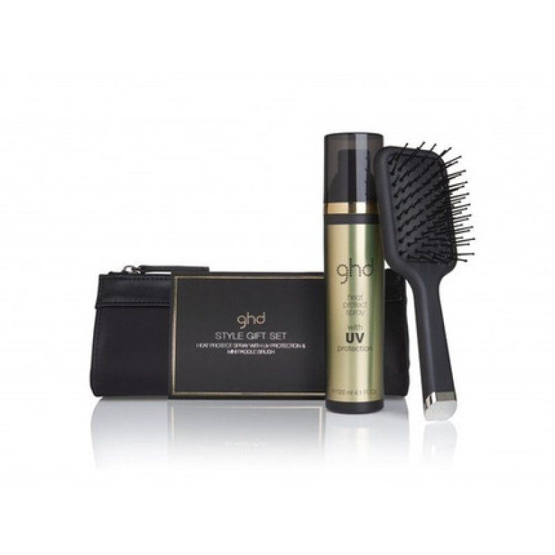 Ghd Style Gift Set Black With Heat Protect & Mini Paddle Brush