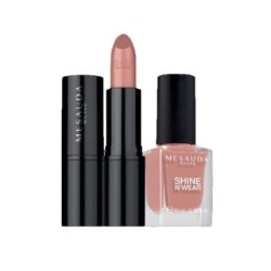 Mesauda I Want You Honey Vibrant Lipstick And Shine N'Wear Nail Lacquer Set 35 G Lipstick And 10 Ml Nail Lacquer In Nude