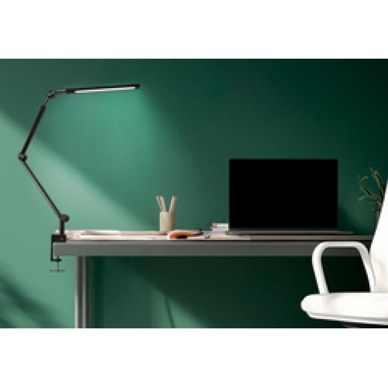 Hansa Lampe de bureau à LED "Ray Flex", avec pince, noir