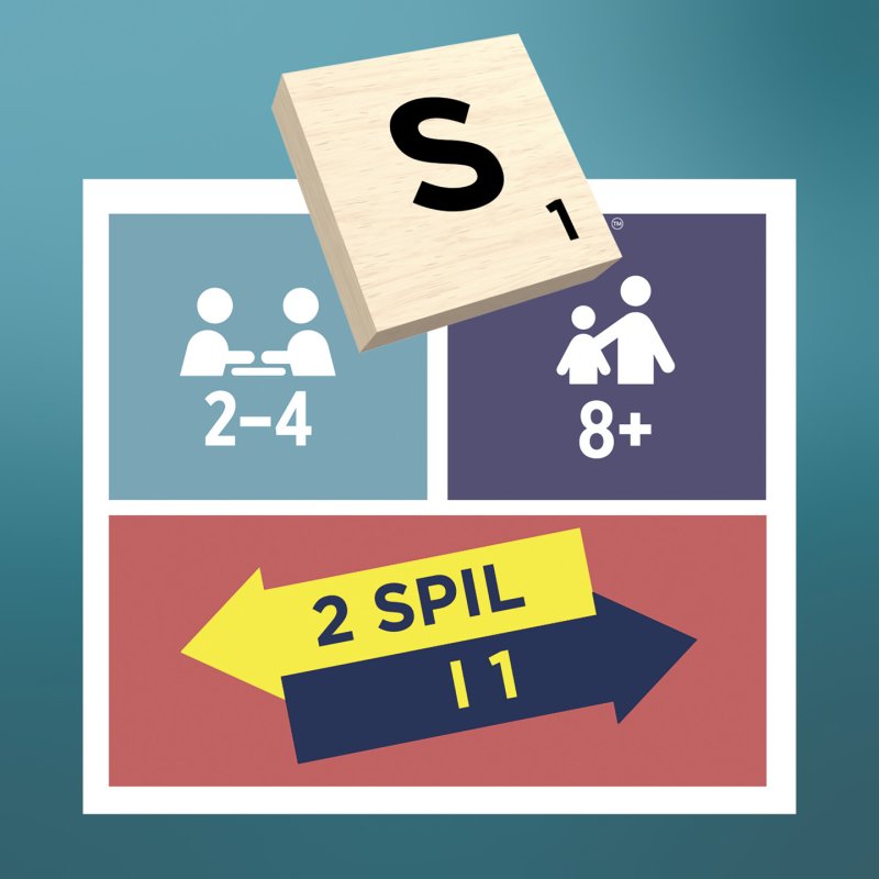 Mattel Games - Scrabble Wood Edition (DK) - 967-2606