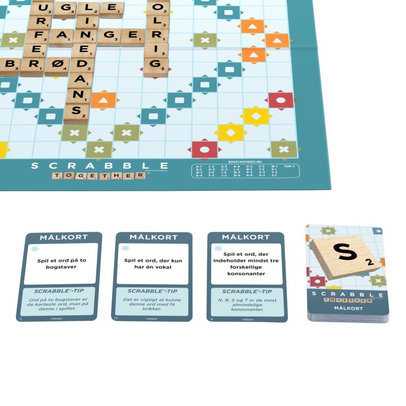 Mattel Games - Scrabble Wood Edition (DK) - 967-2606