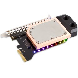 Aquacomputer kryoM.2 RGBpx PCIe 5.0/4.0/3.0 x4 Adapter für M.2 PCIe SSD, M-Key mit Wasserkühler