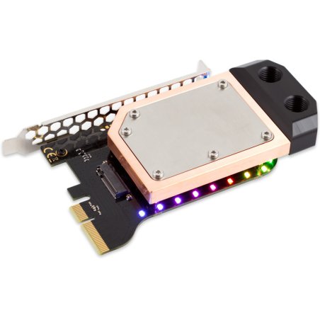 Aquacomputer kryoM.2 RGBpx PCIe 5.0/4.0/3.0 x4 Adapter für M.2 PCIe SSD, M-Key mit Wasserkühler