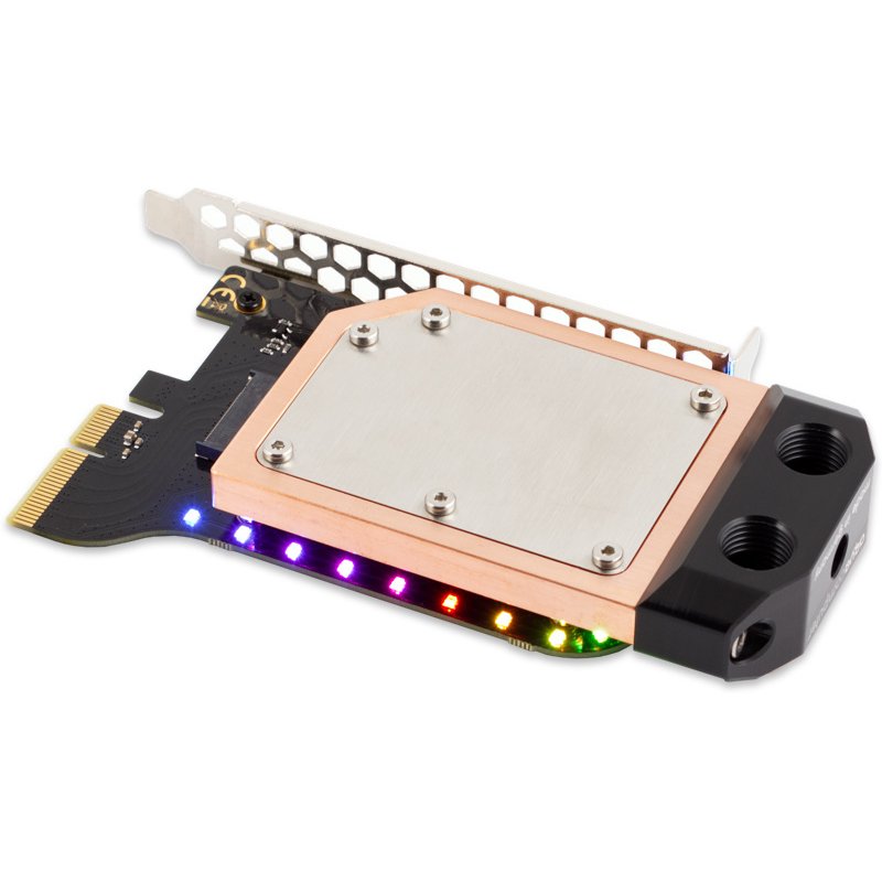 Aquacomputer kryoM.2 RGBpx PCIe 5.0/4.0/3.0 x4 Adapter für M.2 PCIe SSD, M-Key mit Wasserkühler