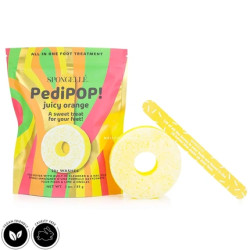 Spongelle Pedipop Pedi Buffer & Nail File Juicy Orange 85g 30 Washes