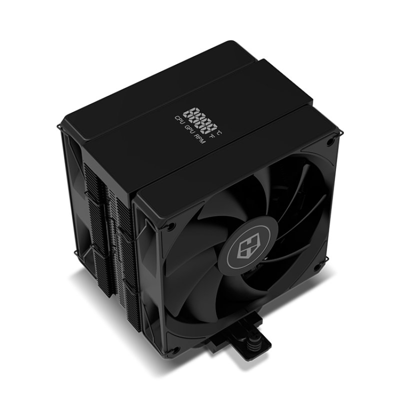 NOX Hummer H-200 LCD Processor Air cooler 12 cm Black 1 pc(s)