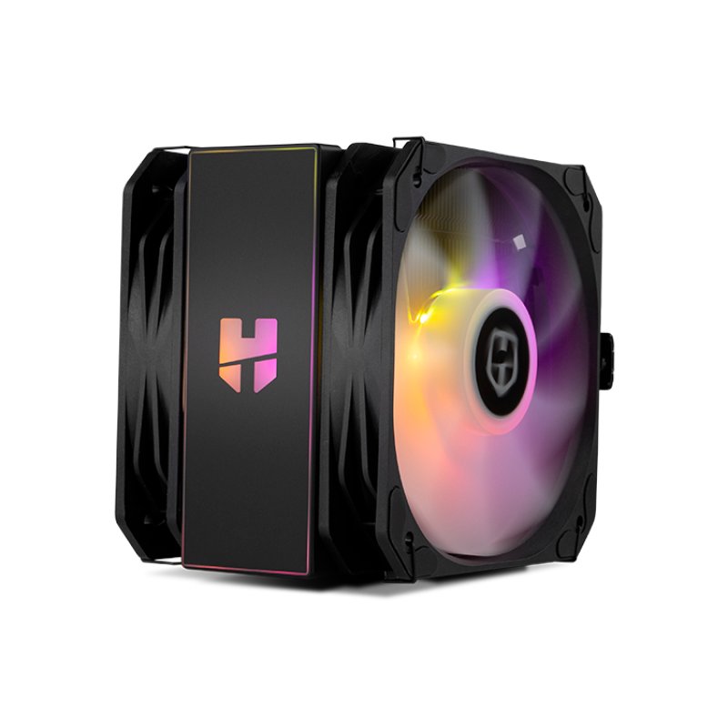 NOX Hummer H-200 ARGB Processeur Refroidisseur d'air 13 cm Noir 1 pièce(s)