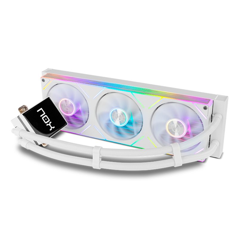 NOX Hummer M-360 LCD White Processeur Refroidisseur de liquide tout-en-un 12 cm Blanc 1 pièce(s)