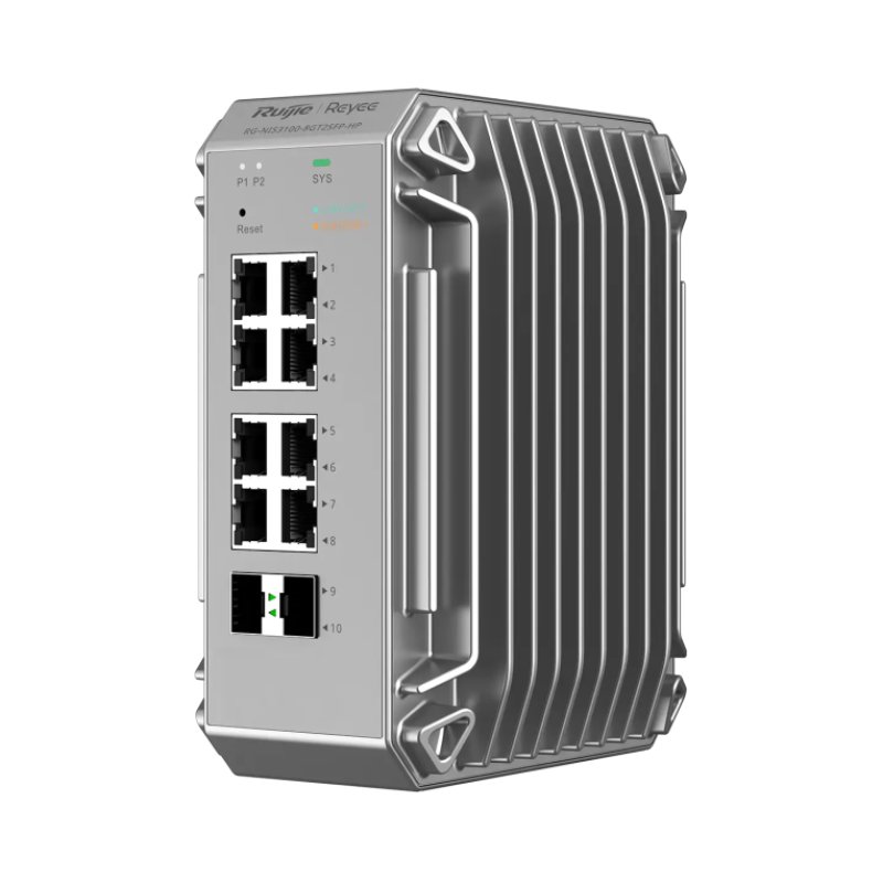 SWITCH INDUSTRIAL RUIJIE MANAGED POE 8G RJ45 2 SFP GIGABIT LAYER2